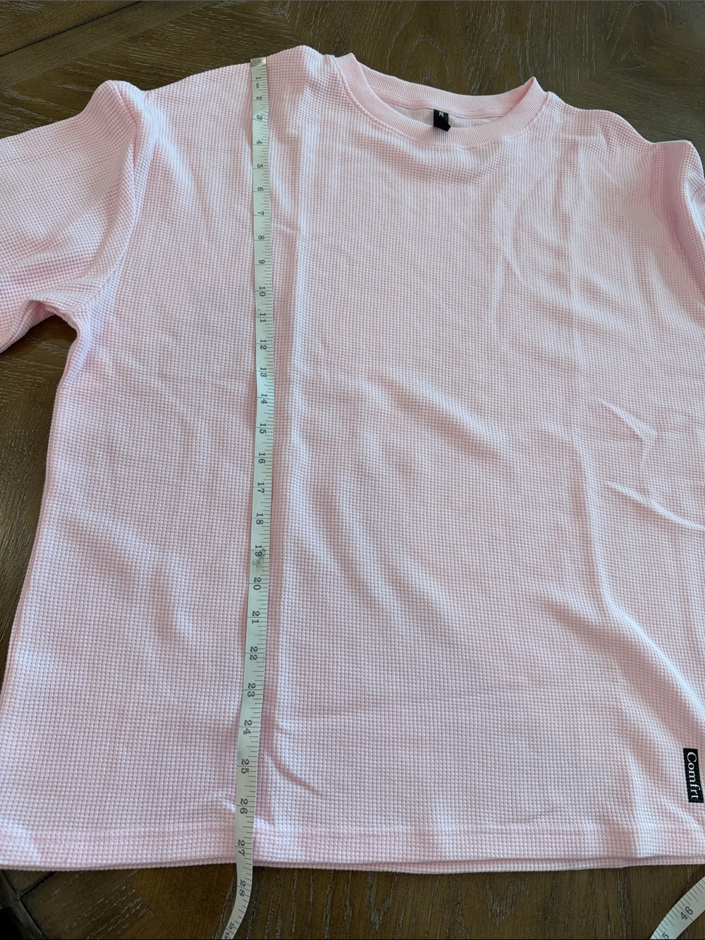 Light Pink Waffle Short-Sleeve Tee - Brand: blank - Picture 5 of 6